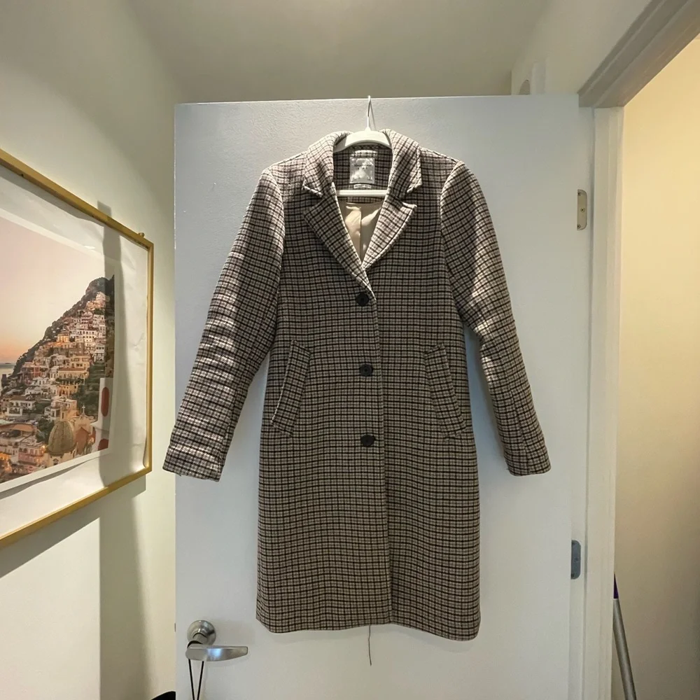 Abercrombie Wool Plaid Coat - Picture 2 of 8
